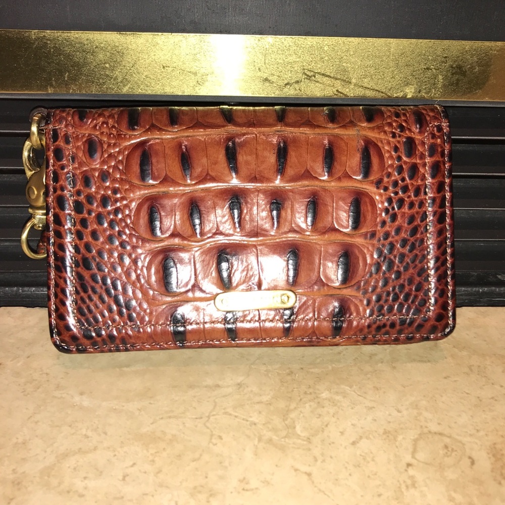 Brahmin Crocodile Wristlet